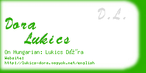 dora lukics business card